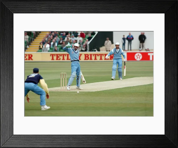 Framed Print : Durham v Warwickshire Equity League, Simon Brown. 21st May 1995