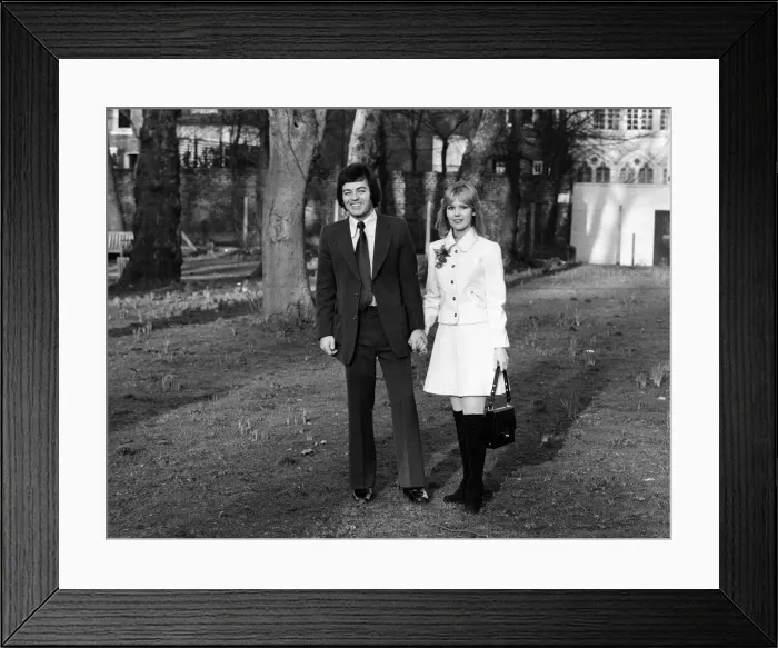 Framed Print : The wedding of Tony Blackburn and Tessa Wyatt at Caxton Hall, London. 2nd March 1972 Framed Print : The wedding of Tony Blackburn and Tessa Wyatt at Caxton Hall, London. 2nd March 1972