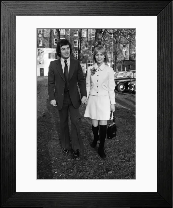 Framed Print : The wedding of Tony Blackburn and Tessa Wyatt at Caxton Hall, London. 2nd March 1972 Framed Print : The wedding of Tony Blackburn and Tessa Wyatt at Caxton Hall, London. 2nd March 1972