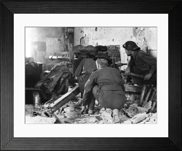 Framed Print : The Battle of Monte Cassino, a series of four assaults by Allied Forces against the Axis