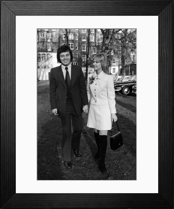 Framed Print : The wedding of Tony Blackburn and Tessa Wyatt at Caxton Hall, London. 2nd March 1972 Framed Print : The wedding of Tony Blackburn and Tessa Wyatt at Caxton Hall, London. 2nd March 1972