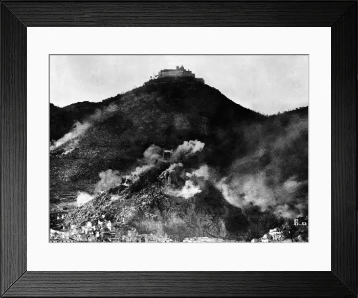 Framed Print : The Battle of Monte Cassino, a series of four assaults by Allied Forces against the Axis