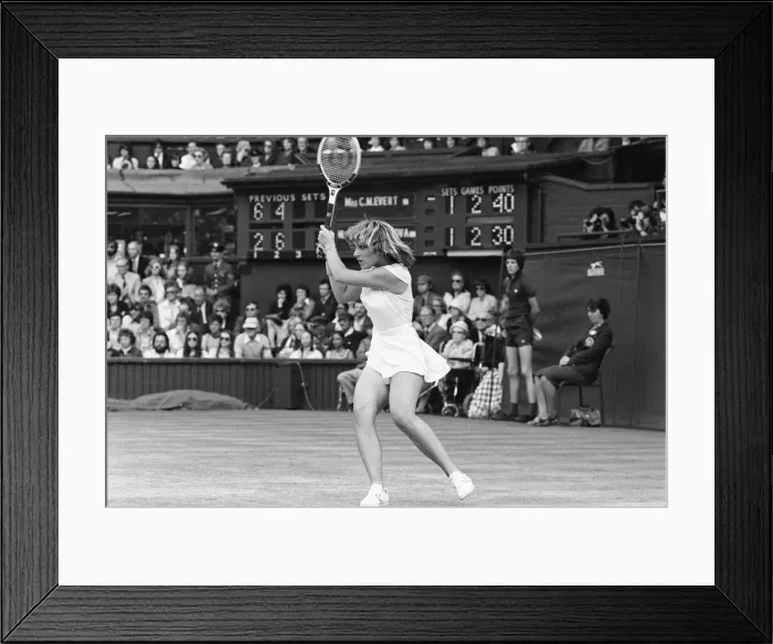 Framed Print : 1978 Ladies Singles Final, Wimbledon, Chris Evert v Martina Navratilova