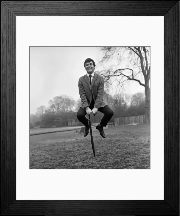 Framed Print : Tony Blackburn, Radio One disc jockey, pictured in Hyde Park, London. 20th February 1968 Framed Print : Tony Blackburn, Radio One disc jockey, pictured in Hyde Park, London. 20th February 1968