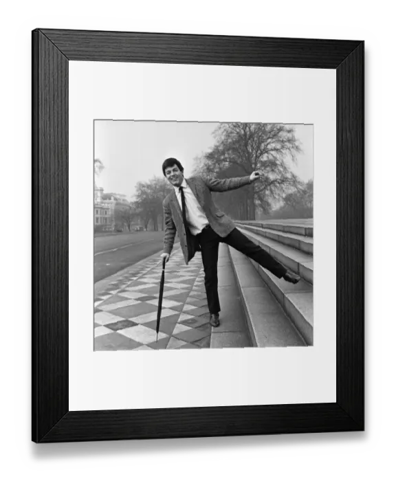 Framed Print : Tony Blackburn, Radio One disc jockey, pictured in Hyde Park, London. 20th February 1968 Framed Print : Tony Blackburn, Radio One disc jockey, pictured in Hyde Park, London. 20th February 1968
