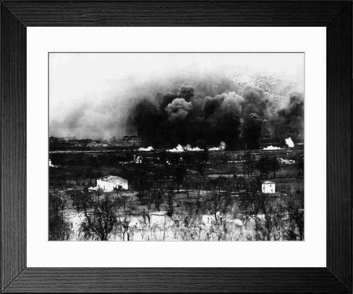 Framed Print : The Battle of Monte Cassino, a series of four assaults by Allied Forces against the Axis Framed Print : The Battle of Monte Cassino, a series of four assaults by Allied Forces against the Axis