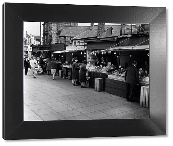 Mill Lane Fruit Market, Cardiff, Wales, June 1964