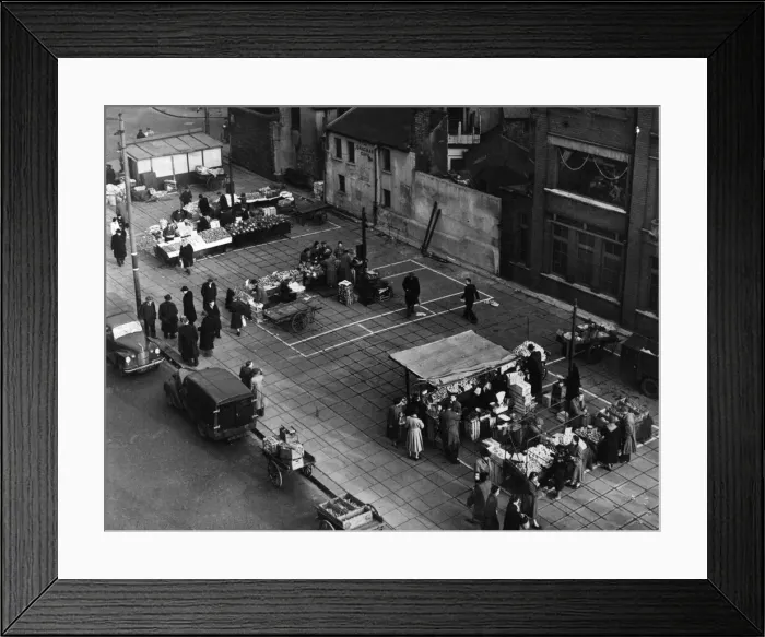 Framed Print : New market site in nearby Mill Lane, Cardiff, Wales, Saturday 2nd July 1955 Framed Print : New market site in nearby Mill Lane, Cardiff, Wales, Saturday 2nd July 1955
