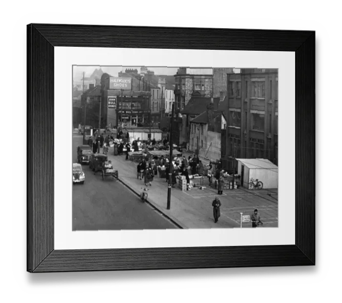 Framed Print : New market site in nearby Mill Lane, Cardiff, Wales, Saturday 2nd July 1955 Framed Print : New market site in nearby Mill Lane, Cardiff, Wales, Saturday 2nd July 1955