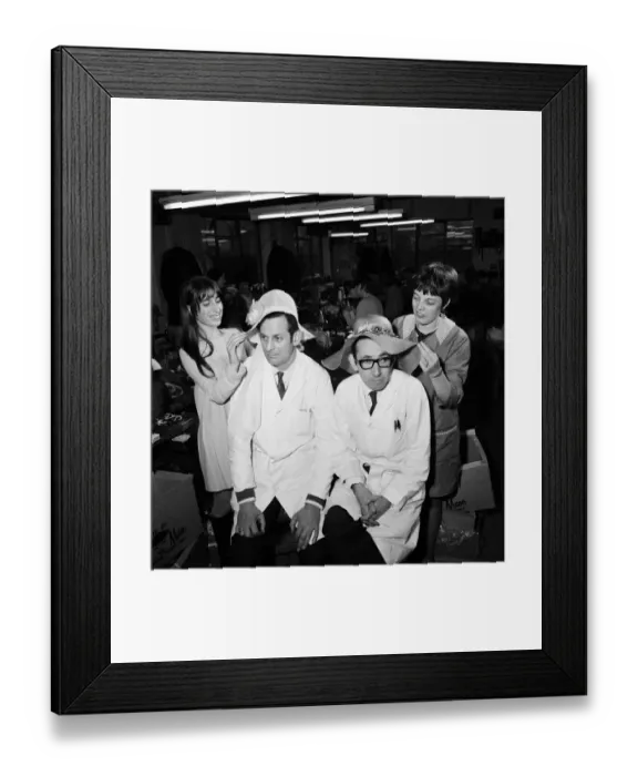 Framed Print : Easter bonnets being made at Edward Mann Ltd. hat factory in Stoke Newington Framed Print : Easter bonnets being made at Edward Mann Ltd. hat factory in Stoke Newington