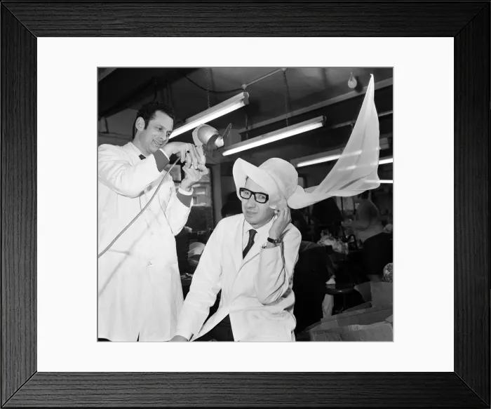 Framed Print : Easter bonnets being made at Edward Mann Ltd. hat factory in Stoke Newington Framed Print : Easter bonnets being made at Edward Mann Ltd. hat factory in Stoke Newington