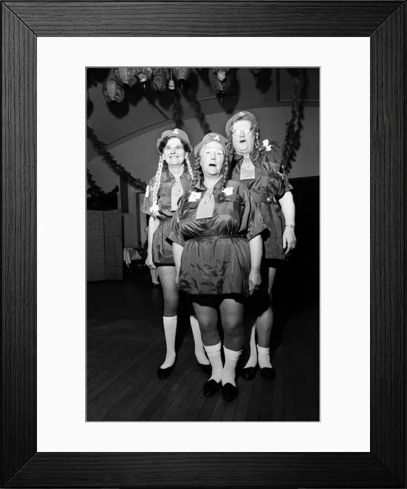 Framed Print : Landladies at the seaside resort Skegness who are taking part in a show put on by Framed Print : Landladies at the seaside resort Skegness who are taking part in a show put on by