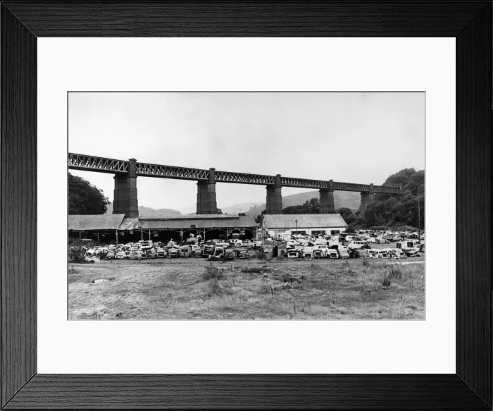 Framed Print : Walnut Tree Viaduct, a railway viaduct located above the southern edge of the village of Framed Print : Walnut Tree Viaduct, a railway viaduct located above the southern edge of the village of