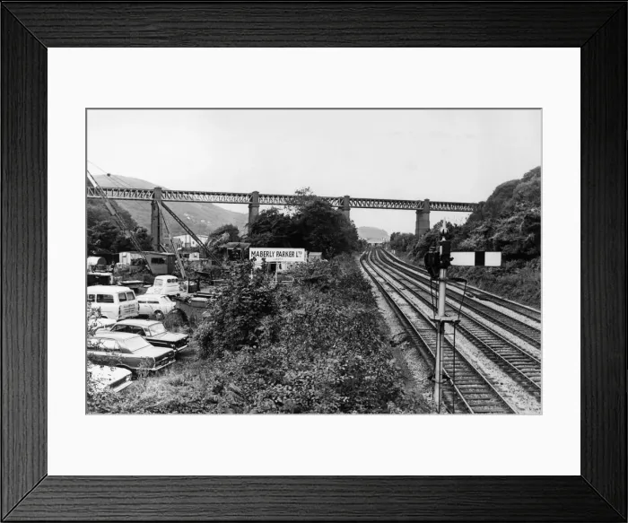 Framed Print : Walnut Tree Viaduct, a railway viaduct located above the southern edge of the village of Framed Print : Walnut Tree Viaduct, a railway viaduct located above the southern edge of the village of