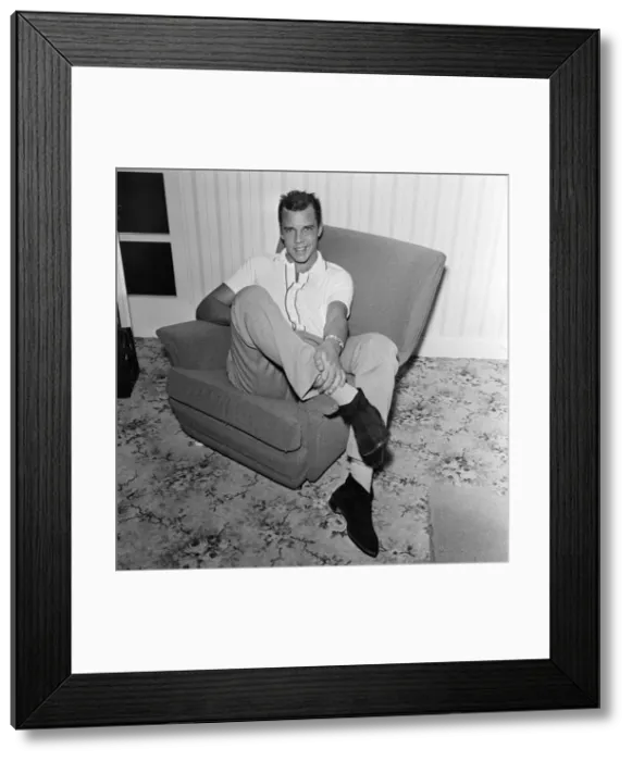 Framed Print : Marty Wilde at home in his flat in Chiswick, London. 21st April 1960 Framed Print : Marty Wilde at home in his flat in Chiswick, London. 21st April 1960