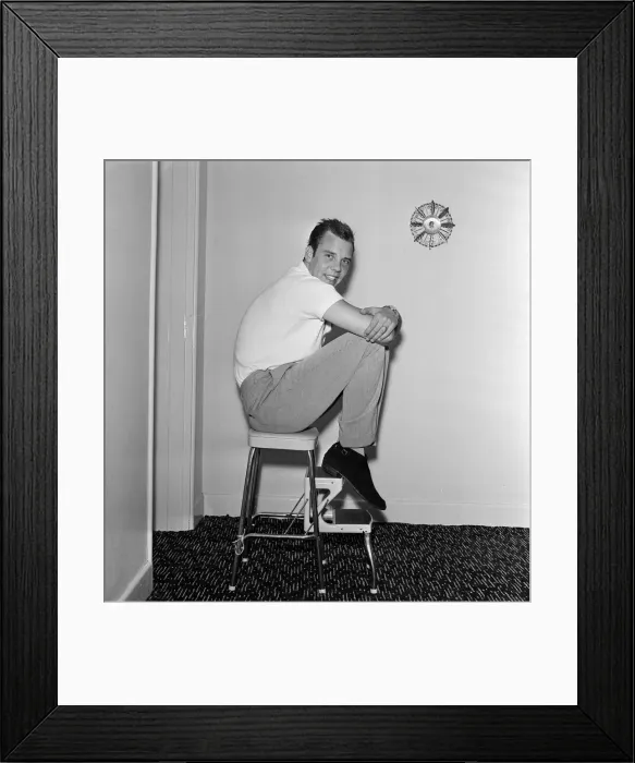 Framed Print : Marty Wilde at home in his flat in Chiswick, London. 21st April 1960 Framed Print : Marty Wilde at home in his flat in Chiswick, London. 21st April 1960
