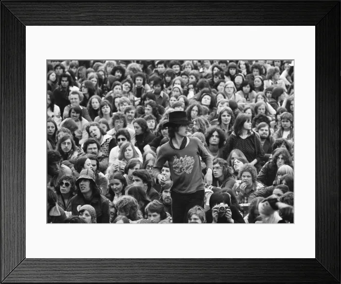 Framed Print : Picture shows the huge audience at London Hyde Park for a concert by Don Mclean - America Framed Print : Picture shows the huge audience at London Hyde Park for a concert by Don Mclean - America