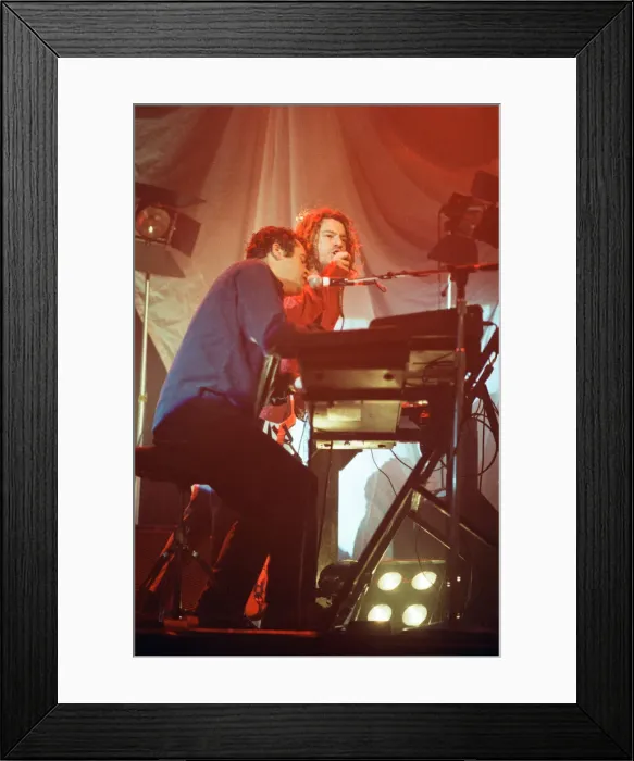 Framed Print : INXS performing at Cardiff University Students Union. Frontman Michael Hutchence Framed Print : INXS performing at Cardiff University Students Union. Frontman Michael Hutchence
