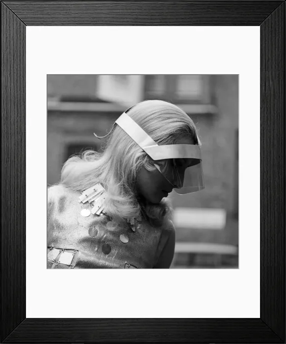 Framed Print : What will sunglasses look in 2000 AD? This was the question which Polaroid put to two Framed Print : What will sunglasses look in 2000 AD? This was the question which Polaroid put to two
