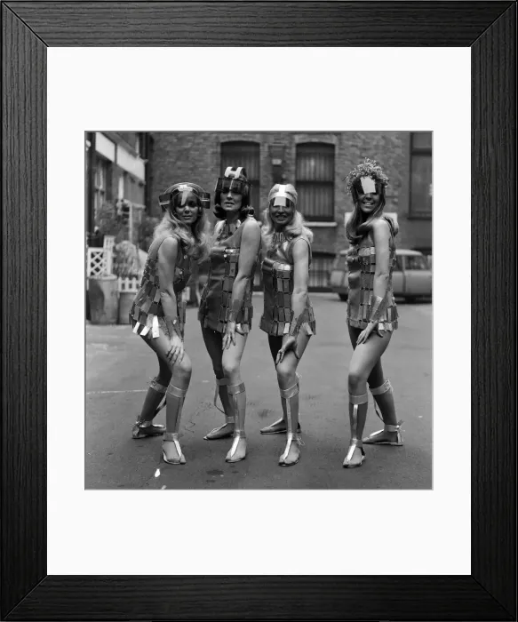 Framed Print : What will sunglasses look in 2000 AD? This was the question which Polaroid put to two Framed Print : What will sunglasses look in 2000 AD? This was the question which Polaroid put to two