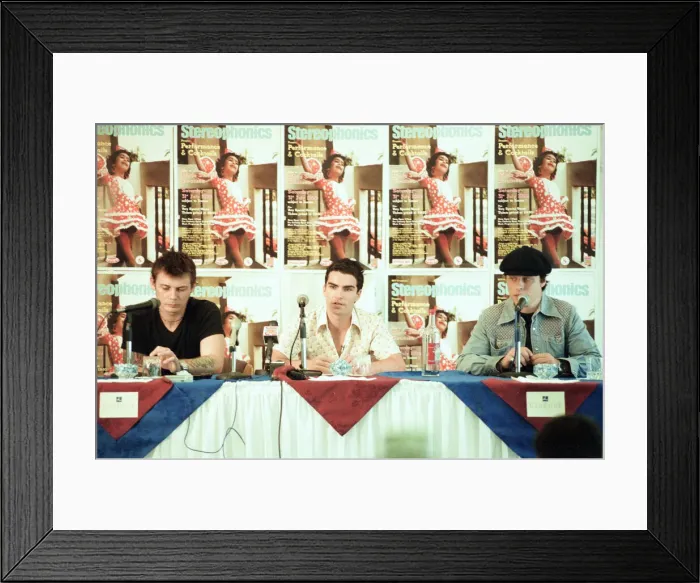 Framed Print : Stereophonics, news press conference ahead of concert at Morfa Stadium in Swansea Framed Print : Stereophonics, news press conference ahead of concert at Morfa Stadium in Swansea