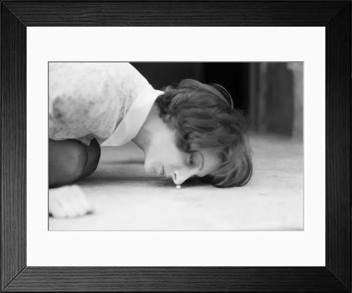 Framed Print : Students and young people taking part in a pea pushing contest for the charity Framed Print : Students and young people taking part in a pea pushing contest for the charity