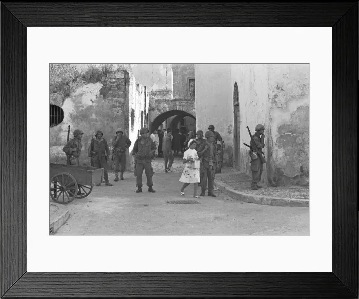 Framed Print : The Bizerte Crisis 1961 French soldiers on the streets of Bizerte Framed Print : The Bizerte Crisis 1961 French soldiers on the streets of Bizerte