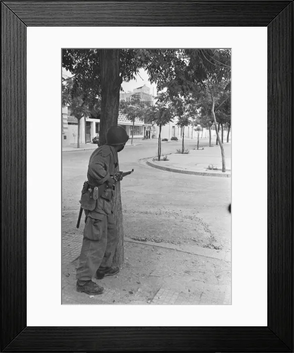 Framed Print : The Bizerte Crisis 1961 French soldiers on the streets of Bizerte Framed Print : The Bizerte Crisis 1961 French soldiers on the streets of Bizerte
