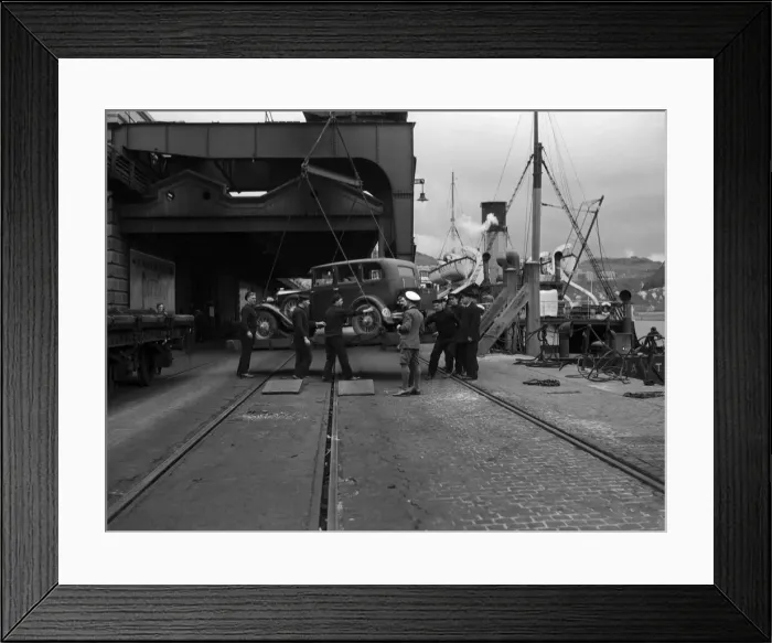 Framed Print : a man at work in Dover, Kent. 1932 Framed Print : a man at work in Dover, Kent. 1932