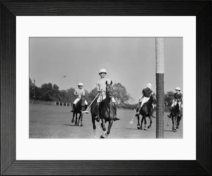Framed Print : Prince Charles, later HRH, The Prince of Wales pictured (centre closest to camera Framed Print : Prince Charles, later HRH, The Prince of Wales pictured (centre closest to camera