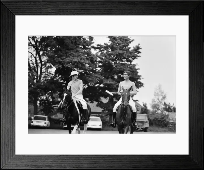 Framed Print : Prince Charles, HRH, later The Prince of Wales pictured (right
