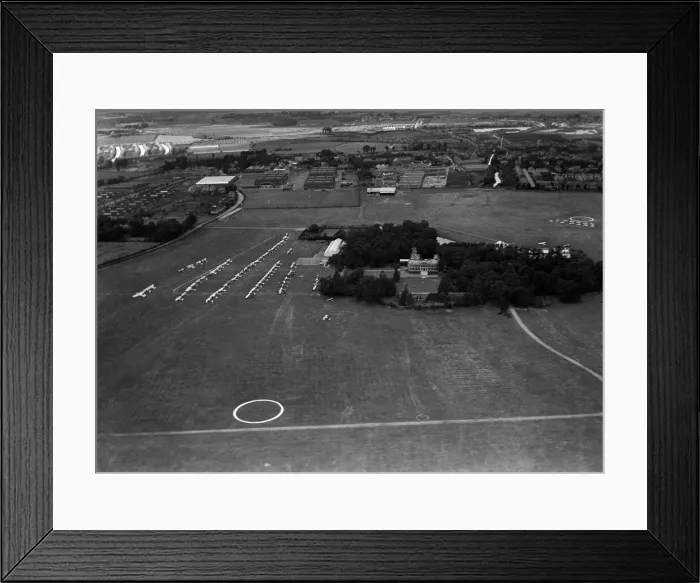 Framed Print : Visit of continental pilot owners to Hanworth. View of Hanworth Club from the air
