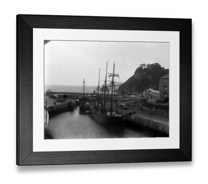 Framed Print : Charlestown Harbour, Cornwall. August 1927 Framed Print : Charlestown Harbour, Cornwall. August 1927