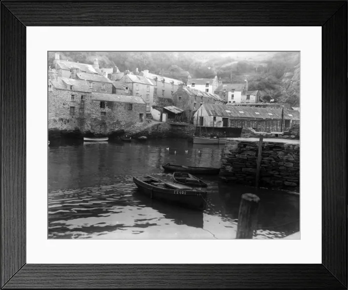 Framed Print : Polperro Harbour, Cornwall. August 1927