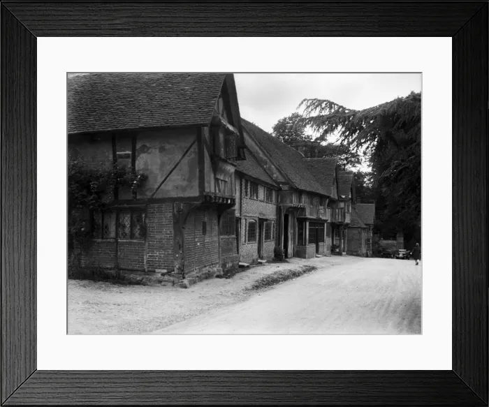 Framed Print : Old houses in Chiddingstone, Kent. June 1927 Framed Print : Old houses in Chiddingstone, Kent. June 1927
