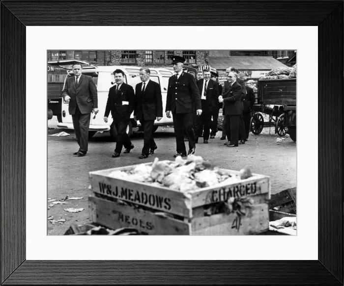 Framed Print : Members of the Markets Committee in the North Market, Liverpool Framed Print : Members of the Markets Committee in the North Market, Liverpool