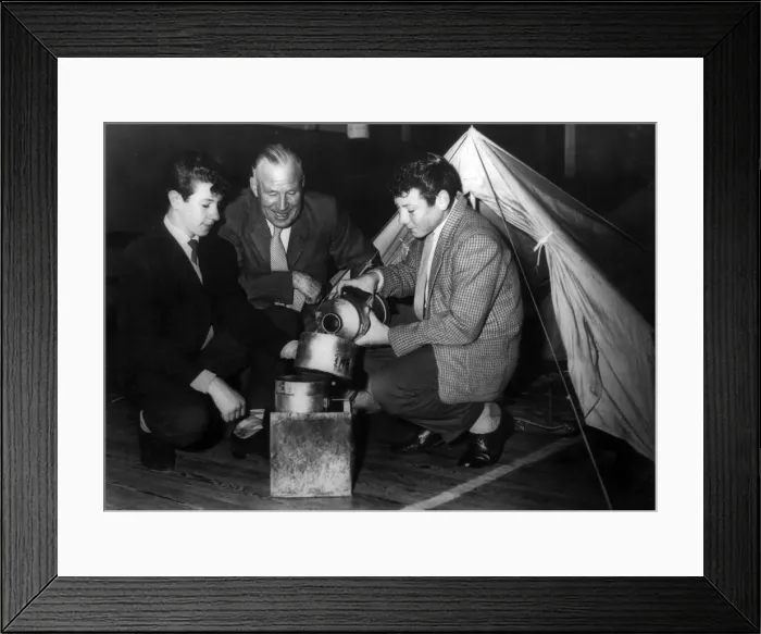 Framed Print : Mr Balmer has always been a keen supporter of youth club work Here he sees what
