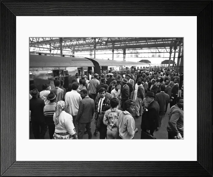 Framed Print : West Indian immigrants arriving in the United Kingdom on the last day before the new Framed Print : West Indian immigrants arriving in the United Kingdom on the last day before the new