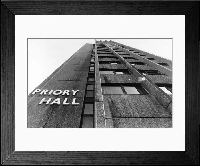 Framed Print : Priory Hall, Lanchester Polytechnic Halls of Residence, Coventry, 7th December 1983 Framed Print : Priory Hall, Lanchester Polytechnic Halls of Residence, Coventry, 7th December 1983