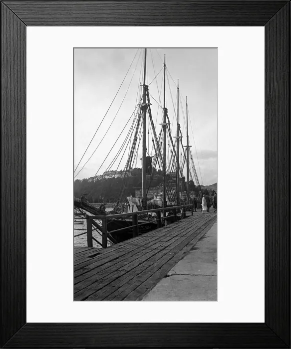 Framed Print : Tall ships in Devon. 1926. Tyrell Collection Framed Print : Tall ships in Devon. 1926. Tyrell Collection