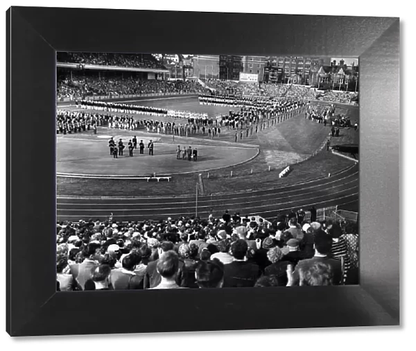 Opening ceremony for the 1958 British Empire and Commonwealth Games at Cardiff Arms Park