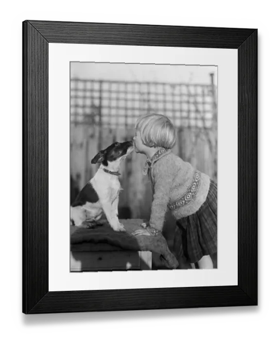 Framed Print : Child and dog. 1933 Framed Print : Child and dog. 1933