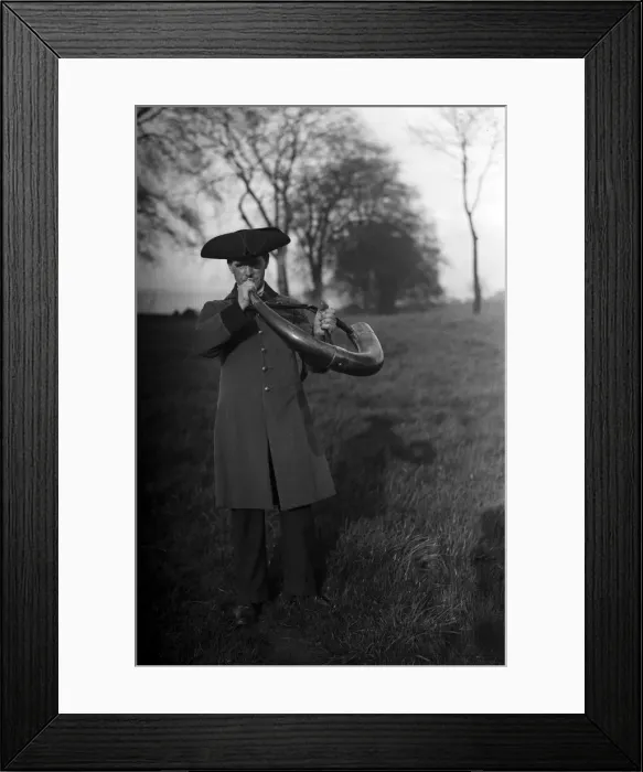 Framed Print : The Hornblower at Ripon, North Yorkshire. 1932 Framed Print : The Hornblower at Ripon, North Yorkshire. 1932
