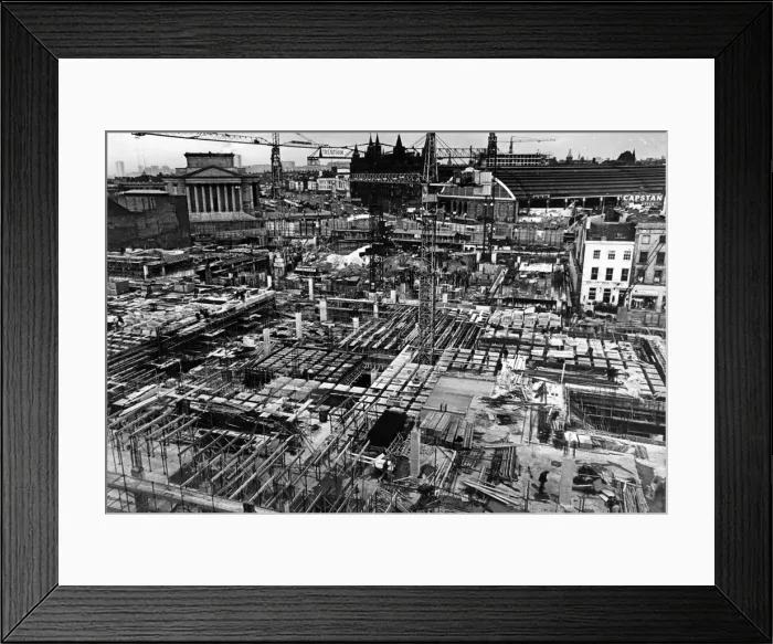 Framed Print : Roots of a 21st Century city. From the chaos of the Revenseft site will rise the centre Framed Print : Roots of a 21st Century city. From the chaos of the Revenseft site will rise the centre