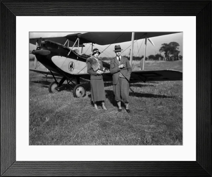 Framed Print : Garden party at Woodley Aerodrome, Reading, Berkshire. Right Hon Earl of Cardigan