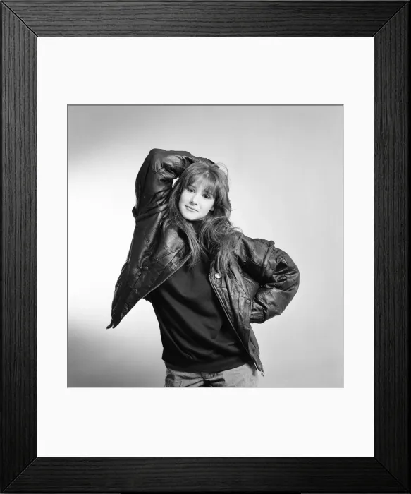 Framed Print : Tiffany, american singer aged 16 years old, poses for pictures, Daily Mirror Studio Framed Print : Tiffany, american singer aged 16 years old, poses for pictures, Daily Mirror Studio