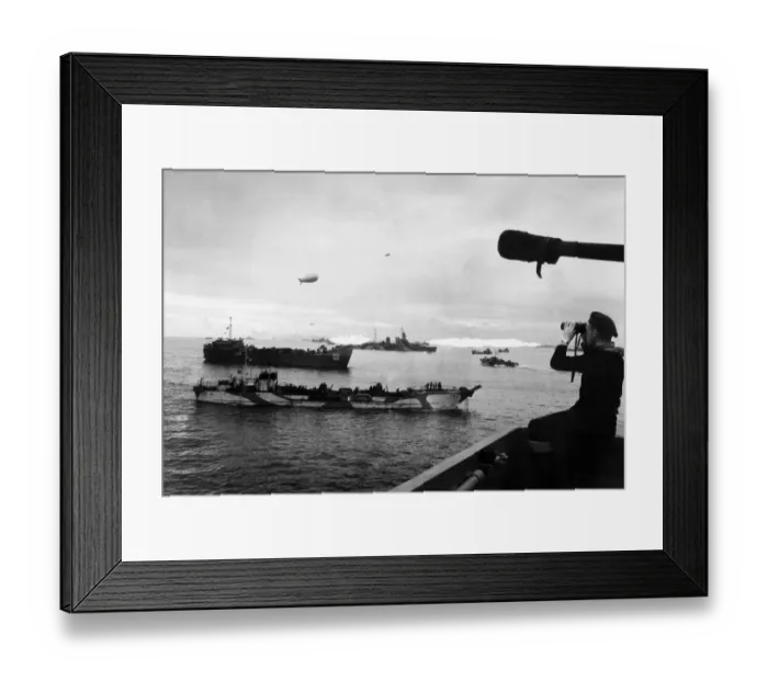Framed Print : Supplies and reinforcements for the troops in Normandy. L. C Framed Print : Supplies and reinforcements for the troops in Normandy. L. C