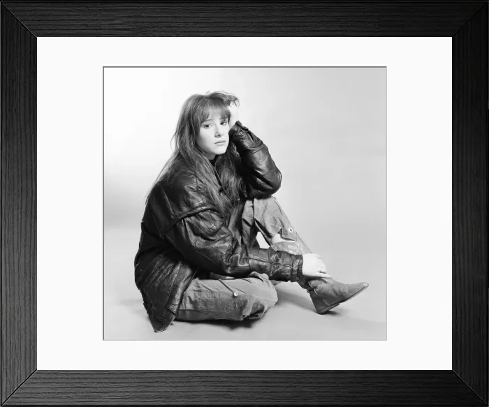 Framed Print : Tiffany, american singer aged 16 years old, poses for pictures, Daily Mirror Studio Framed Print : Tiffany, american singer aged 16 years old, poses for pictures, Daily Mirror Studio