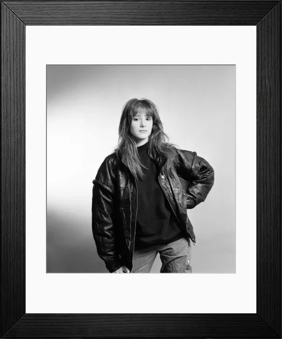 Framed Print : Tiffany, american singer aged 16 years old, poses for pictures, Daily Mirror Studio Framed Print : Tiffany, american singer aged 16 years old, poses for pictures, Daily Mirror Studio