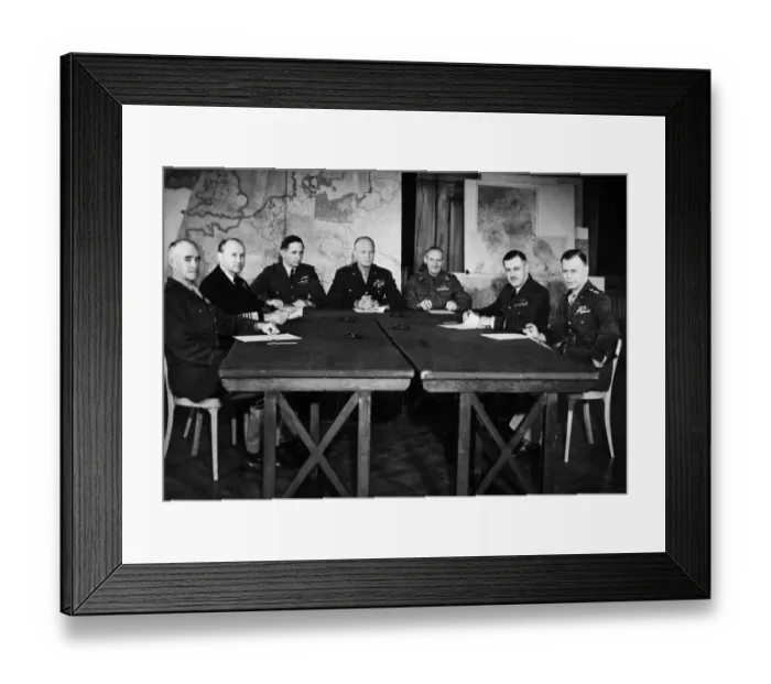 Framed Print : Supreme Command allied Expeditionary Force meeting at allied Headquarters Framed Print : Supreme Command allied Expeditionary Force meeting at allied Headquarters